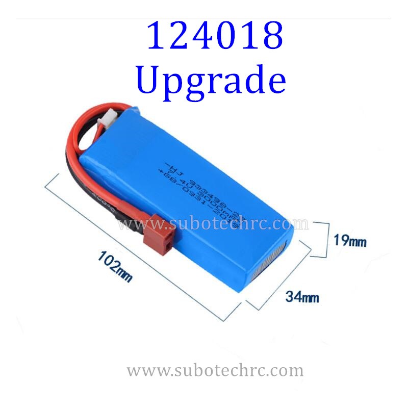 WLTOYS 124018 Upgrade 7.4V 3000mAh Battery