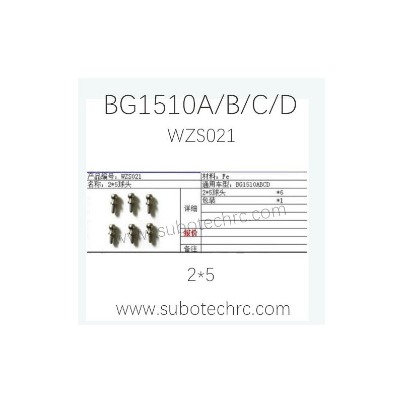 SUBOTECH BG1510A/B/C/D COCO-4 Parts WZS021 Screw