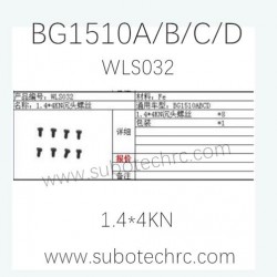 SUBOTECH BG1510A/B/C/D Car Parts WLS032 1.4X4KN Screws