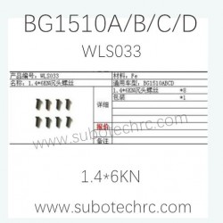 SUBOTECH BG1510A/B/C/D Car Parts WLS033 1.4X6KN Screws