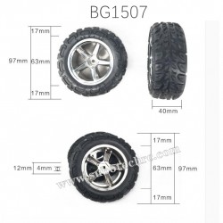 SUBOTECH BG1507 RC Car parts Wheels