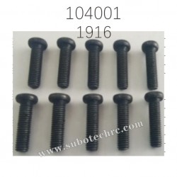 1916 Phillips round head Machine Screw 3X16PM Parts for WL-TECH XK 104001