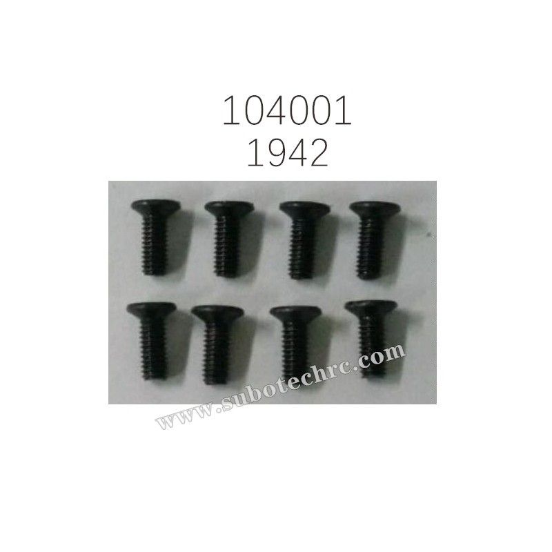 1942 Phillips Countersunk head Machine Screw 2X4KM Parts for WL-TECH XK 104001