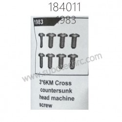 1983 3X6KM Cross Countersunk Head Machine Screw for WLTOYS 184011