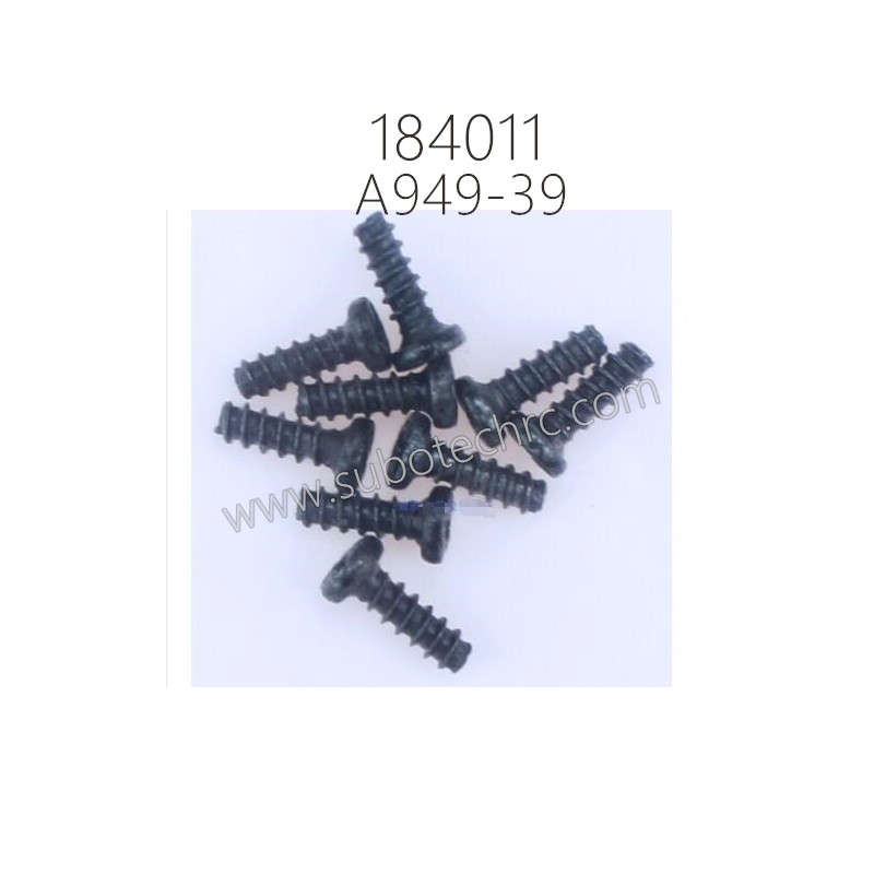 A949-39 2X7PB Cross Round Head Self Tapping Screw for WLTOYS 184011