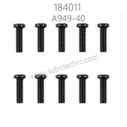 A949-40 2.5X8PM Cross Round Head Machine Screw for WLTOYS 184011