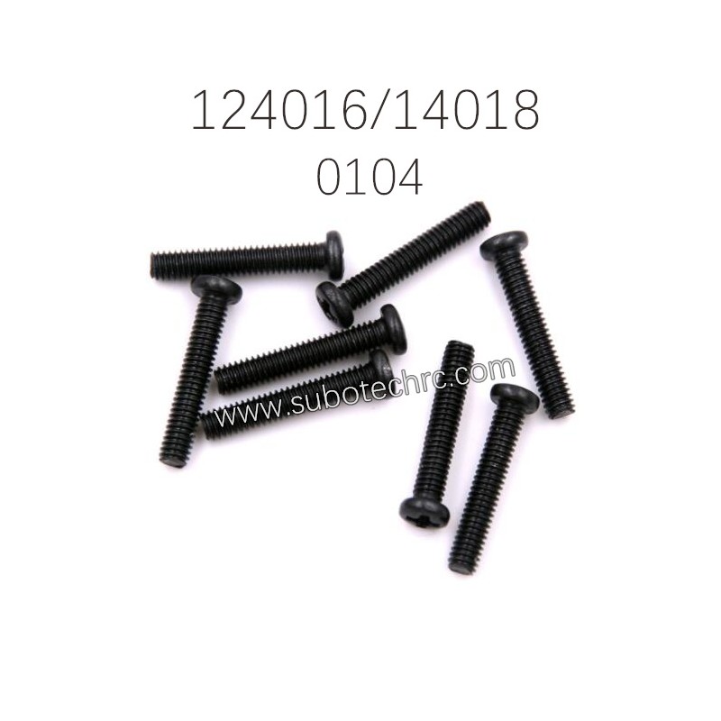 WLTOYS XKS 124016 124018 Screw Parts 0104 Cross Pan Head Screw Group