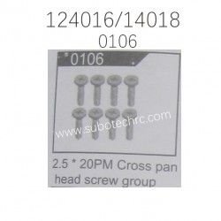 WLTOYS XKS 124016 124018 Screw Parts 0106 2.5X20PM Cross Pan Head Screw Group