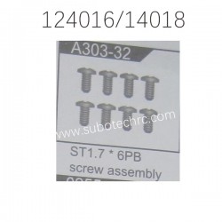 WLTOYS XKS 124016 124018 Parts A303-32 ST1.7X6PB Screw Assembly