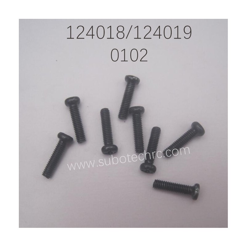 WLTOYS 124018 124019 Parts 0102 Phillips pan head Screw