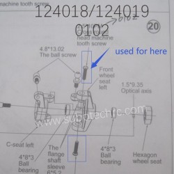 WLTOYS 124018 Parts 0102 Phillips pan head Screw