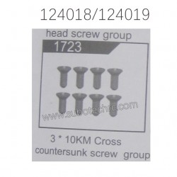 WLTOYS 124018 124019 Parts 1723 3X10KM Cross Countersunk Screw Group