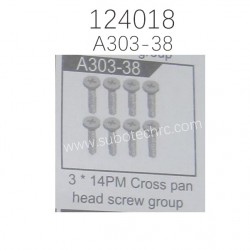 WLTOYS 124018 Parts A303-38-3X14PM Cross Pan Head Screw