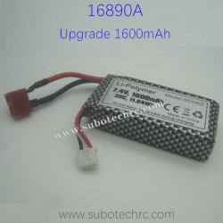 HAIBOXING 16890 Upgrade 18500 7.4V 1600mAh Li-Ion Battery T-Plug M16120T