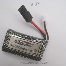 XINLEHONG 9137 Parts Battery 7.4V 500mAh 30-DJ02 Black Plug