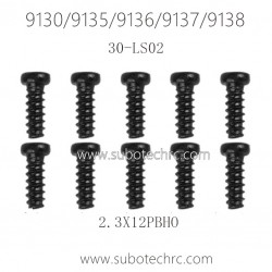 XINLEHONG 9130 9135 9136 9137 9138 Parts Round Headed Screw 2.3X12PBHO 30-LS02