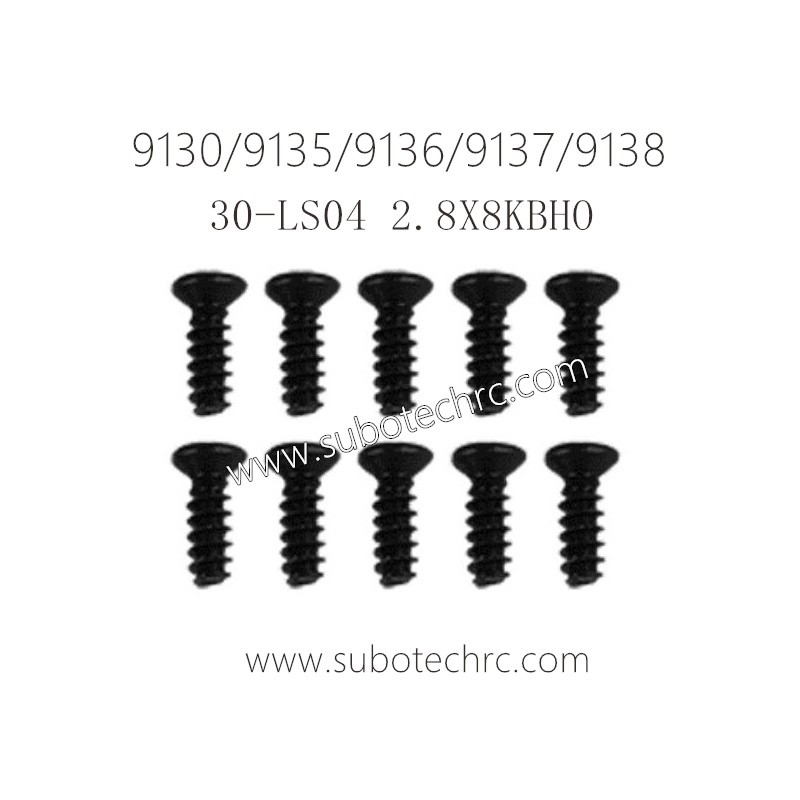 XINLEHONG 9130 9135 9136 9137 9138 Parts Countersunk Head Screw 2.8X8KBHO 30-LS04