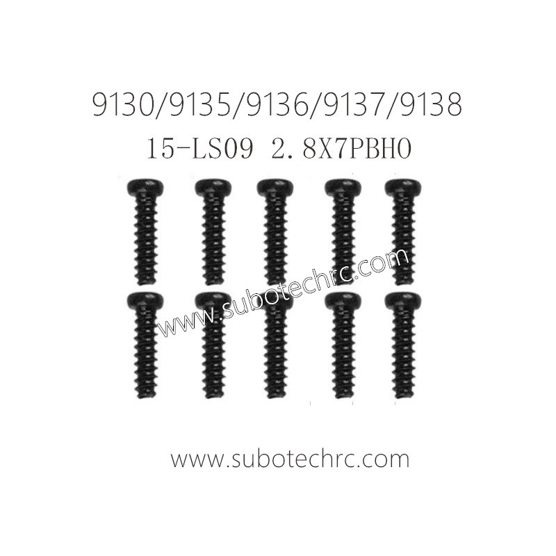 XINLEHONG 9130 9135 9136 9137 9138 Parts Round Headed Screw 2.8X7PBHO 15-LS09