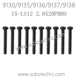 XINLEHONG 9130 9135 9136 9137 9138 Parts Round Headed Screw 2.8X20PBHO 15-LS12