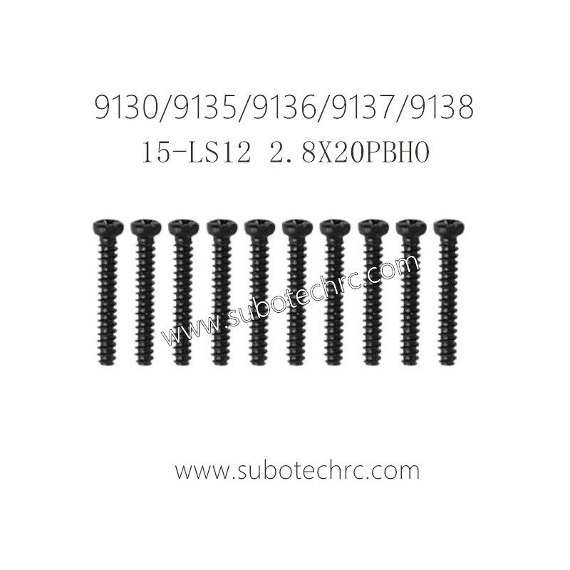 XINLEHONG 9130 9135 9136 9137 9138 Parts Round Headed Screw 2.8X20PBHO 15-LS12