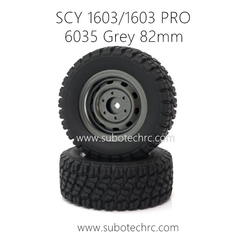 SCY 16103 PRO RC Car Parts Tire Assembly 6035 Black
