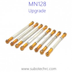 MNMODEL MN128 RC Car Upgrade Parts Metal Connect Rods Orange