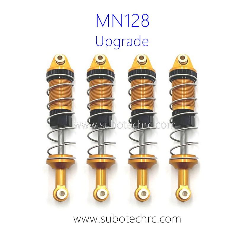 MNMODEL MN128 RC Car Upgrade Parts Metal Shocks Golden