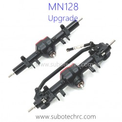 MNMODEL MN128 RC Car Upgrade Parts Front and Rear Axle Assembly Black