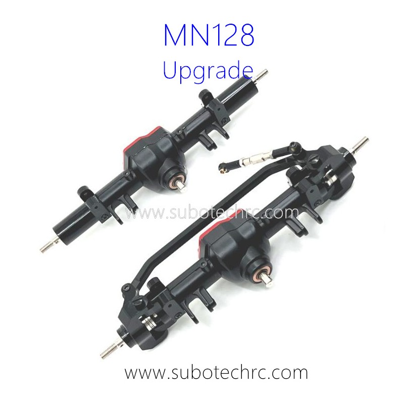 MNMODEL MN128 RC Car Upgrade Parts Front and Rear Axle Assembly Black