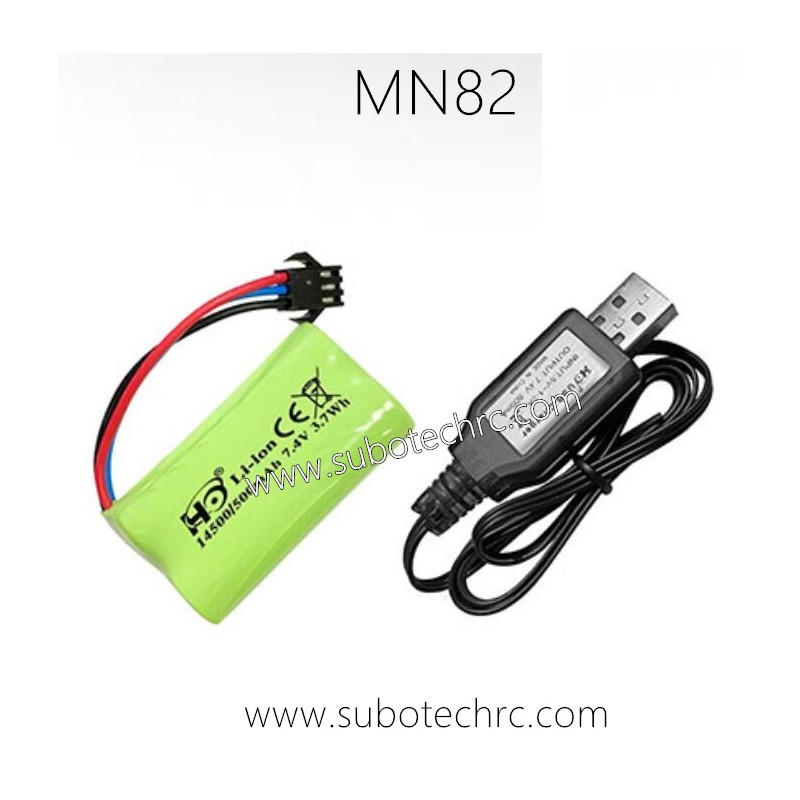 Battery and Charger Parts for MNMODEL MN82 RC Crawler