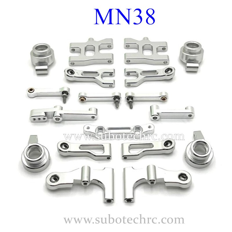 MN MODEL MN38 RC Car Upgrade Parts Metal Steering Cups Silver